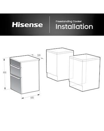 Hisense HDCEC5C10B 50cm Electric Double Cooker - Black