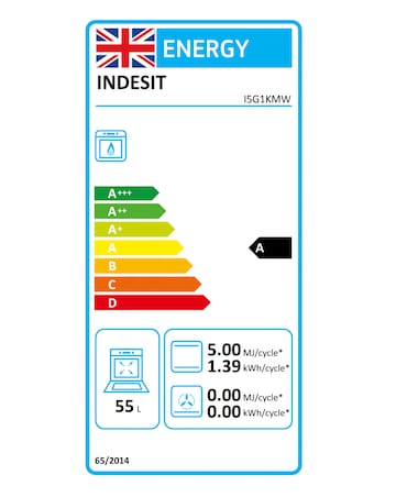 Indesit I5G1KMW 50cm Gas Single Cooker - White