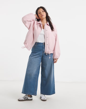 Simply Be Pink Cotton Lyocell Short Parka Jacket