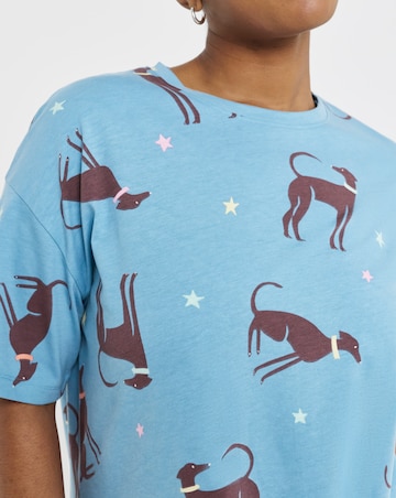 Pretty Secrets (2 Pack) Value Midi Nighties Dog Print