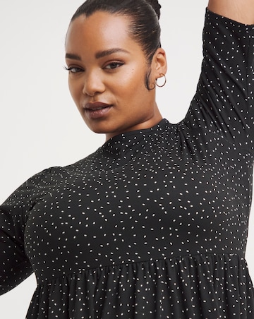 Spot Print Supersoft Jersey Pocket Midi Dress