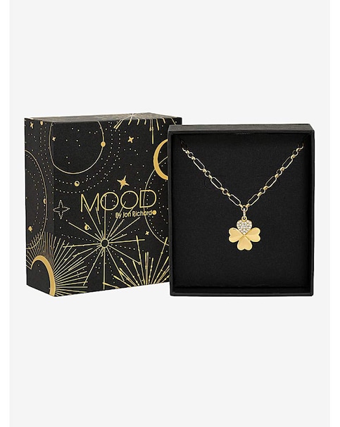Mood Gold Plated Clover Pendant - Gift Boxed