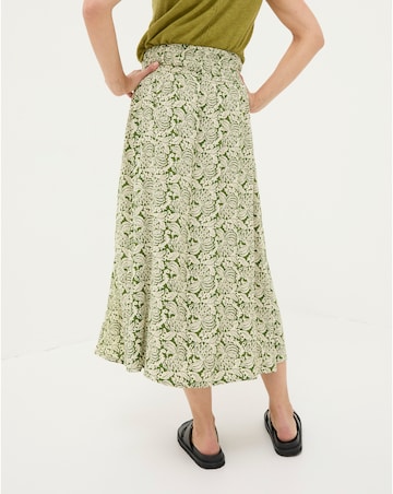 FatFace Sacha Damask Floral Midi Skirt
