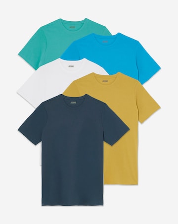 5 Pack Multi Crew Neck T-Shirts Long