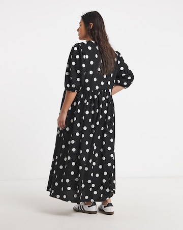Waffle Drop Hem Midi Dress