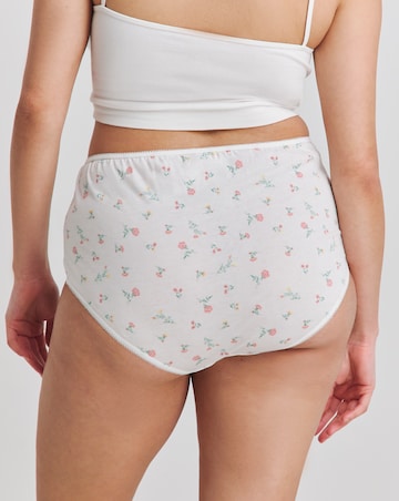 Pretty Secrets (7 Pack) Cotton Full Fit Brief Knickers Ditsy Floral