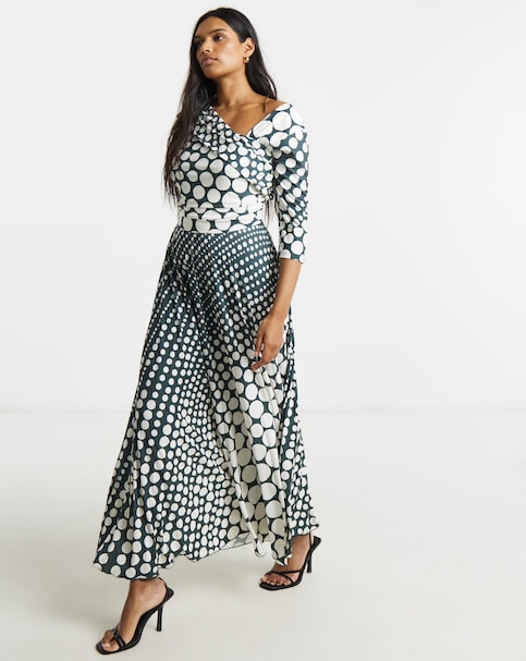 Joanna Hope Pleated Jersey Dress