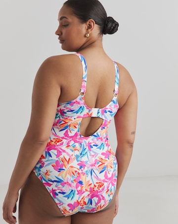 Elomi Savaneta Non Wired Plunge Swimsuit White