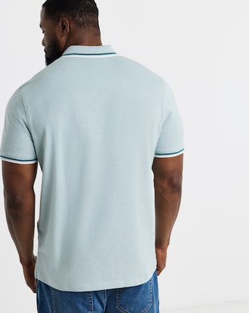 Jack & Jones Paulos Tipped Polo - Light Teal