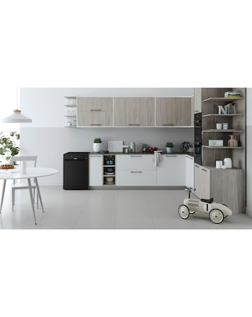 Indesit D2F HK26 B UK Full Size Dishwasher - 14 Place Settings - Black