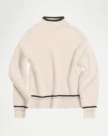 Mango Perkins Neck Plaza Sweater