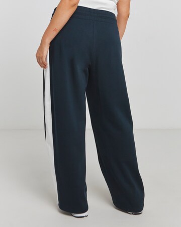 Navy Stripe Wide Leg Joggers