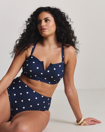 MAGISCULPT 2 Pack Bandeau Bikini Tops Navy/Spot