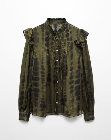 Mango Satin Print Blouse