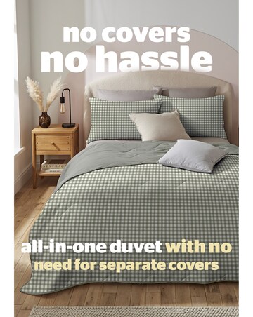 Silentnight Summer Breeze Seersucker Coverless 2.5 Tog Duvet and Pillowcase Set