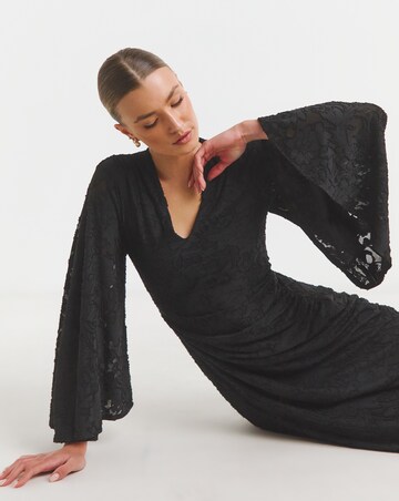 Flounce London Lace Long Sleeve Maxi Dress