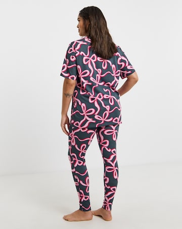 Simply Be (2 Pack) Value Bow Print Legging Pyjama Sets