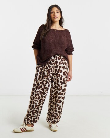 Chocolate Tape Yarn Slouchy Jumper