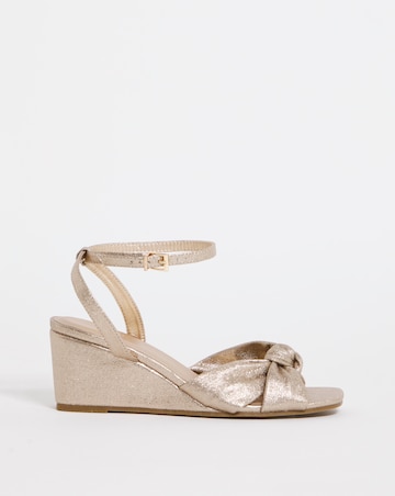 Joanna Hope Knotted Vamp Wedge Sandal - Wide Fit (E)