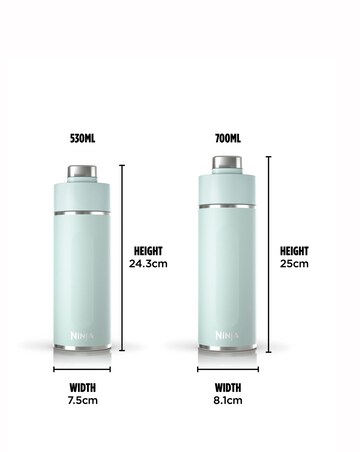Ninja Thirsti Carbonated 700ml 24oz Bottle with Carbonation Lid in Mint