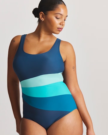 Sports Swimsuit Navy Colourblock
