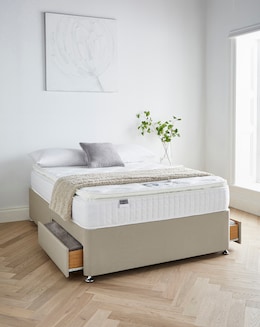 Silentnight 1000 Pocket Pillowtop Memory Divan Set with 2 Drawers