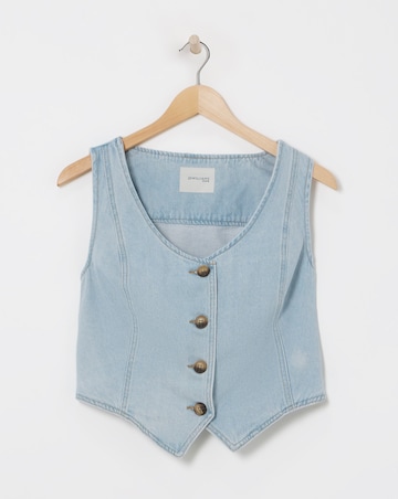 Light Blue Denim Waistcoat