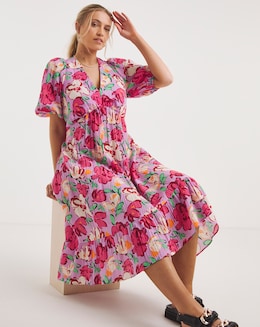 Nobody's Child Amy Short Sleeve Midi Dress