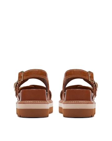 Clarks Orianna Croc Leather Glide Buckle Sandal Standard Fit