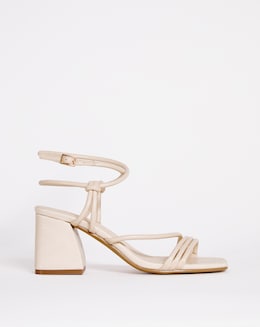 Tensey Strappy Ankle Block Heeled Sandals - Extra Wide Fit (EEE)