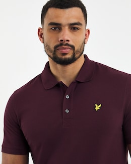 Lyle &amp; Scott Burgundy Classic Short Sleeve Polo