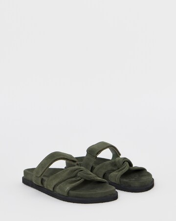 Everest Twist Front Leather Footbed Sandals - Extra Wide Fit (EEE)