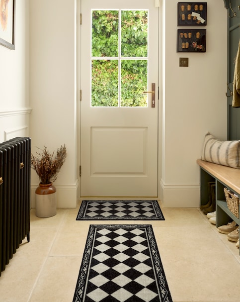 My Mat Nylon Indoor Pattern Manor Tile Runner