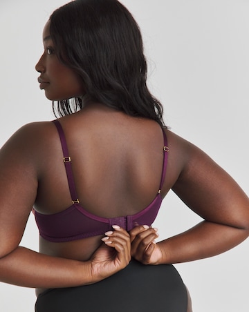 Ann Summers Infatuation DD+ Plunge Wired Bra Purple Brown