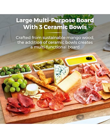 Tower Chopping Board with Dip Bowls