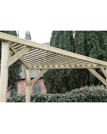 Forest Slatted Corner Pergola