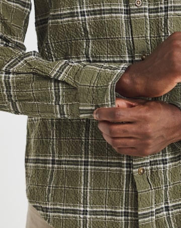 Seersucker Check Long Sleeve Shirt