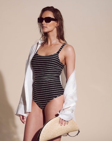 Anthology Hidden Wire Scoop Striped Swimsuit