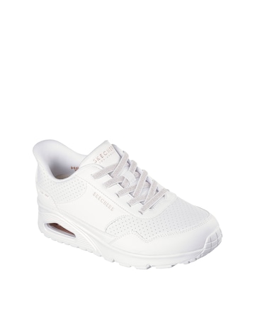 Skechers White Uno Banksia Slip In Luxe Trainers - Wide Fit (E)