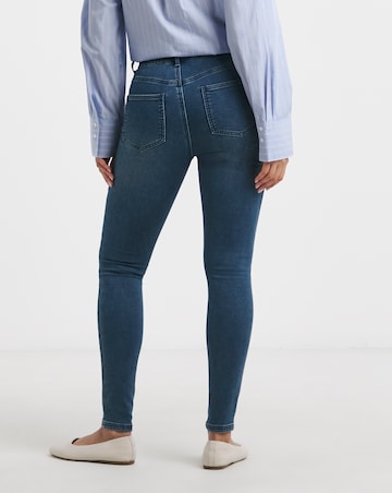 Mid Wash Cosy Finish Skinny Jeans