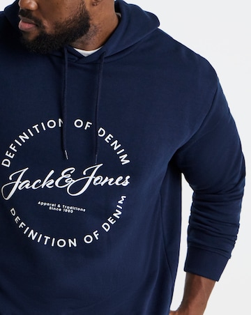 Jack & Jones Grayson Logo Hoodie - Navy
