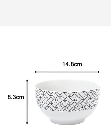 Waterside Black Geo 16 Piece Dinner Set