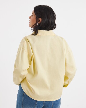 Simply Be Buttermilk Yellow Button Through Shacket
