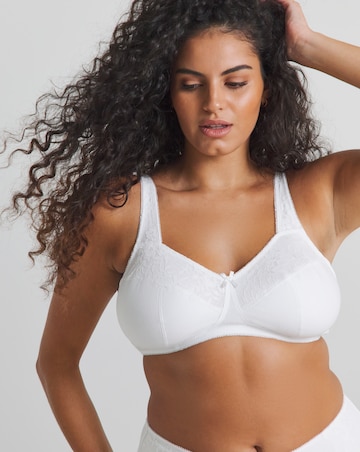 Pretty Secrets (2 Pack) New Sarah Cotton Full Cup Non Wired Bras (B-G) Blush/Wht