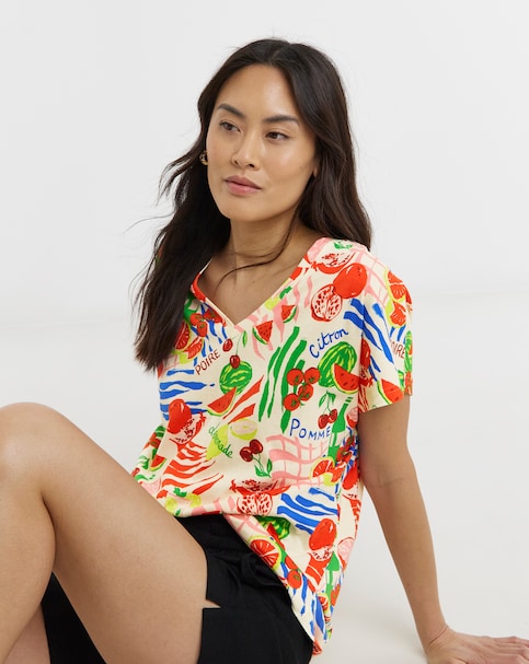 The V Neck Cotton T-Shirt
