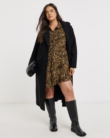 Leopard Midi Shirt Dress