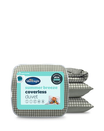 Silentnight Summer Breeze Seersucker Coverless 2.5 Tog Duvet and Pillowcase Set