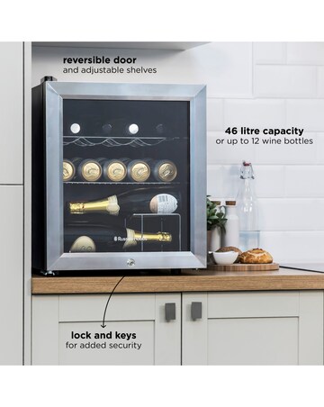 Russell Hobbs RHGWC3SS-C-LCK Beverage Cooler with Lock - Stainless Steel
