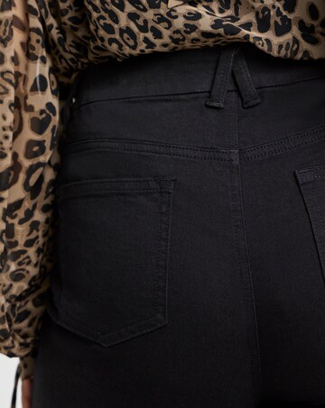 Super Stretch Premium Denim Black Flared Jeans