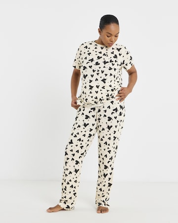 Pretty Secrets (2 Pack) Value Pyjama Sets Heart Print/Black